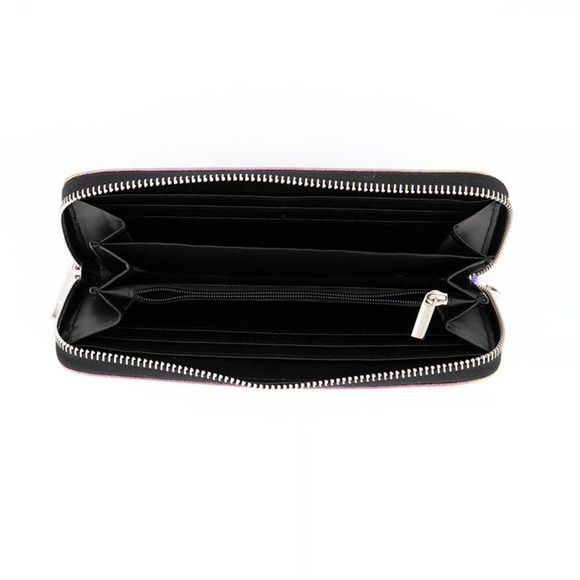 NEW BCBGeneration Kalina Zip Around Wallet Wristlet Iridescent Hologram Metallic - Picture 3 of 9